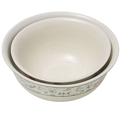 Pfaltzgraff Winterberry Holiday Nesting Bowls Set of 2