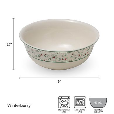 Pfaltzgraff Winterberry Holiday Nesting Bowls Set of 2