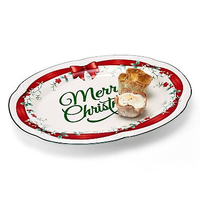 Pfaltzgraff Winterberry 14-in. Merry Christmas Platter