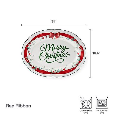 Pfaltzgraff Winterberry 14-in. Merry Christmas Platter