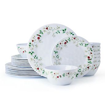 Pfaltzgraff Winterberry 24 pc Melamine Dinnerware Set, Service for 8