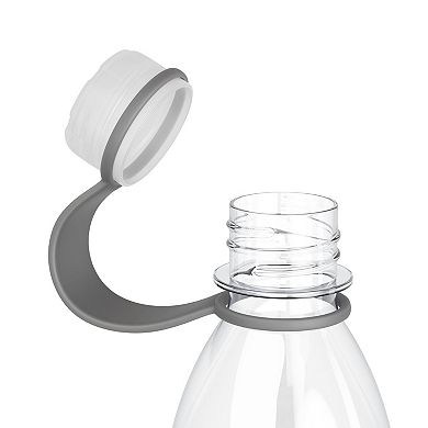 Copco Hydra Sports 2-pack Water Bottle 20 Oz. Non Slip Sleeve Tritan Plastic Reusable - Chevron Gray