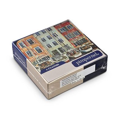 Pimpernel Boat Scene Coasters, Set Of 6