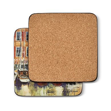 Pimpernel Boat Scene Coasters, Set Of 6