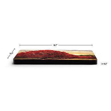 Pimpernel Crimson Trees Placemats, Set Of 4