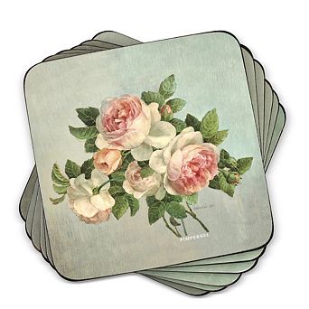 Pimpernel Antique Roses Coasters, Set Of 6