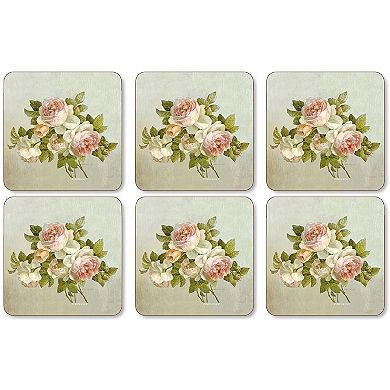 Pimpernel Antique Roses Coasters, Set Of 6