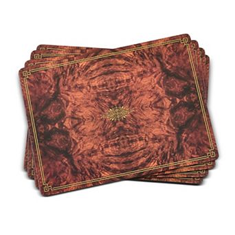 Pimpernel Walnut Burlap Placemats, Set Of 4