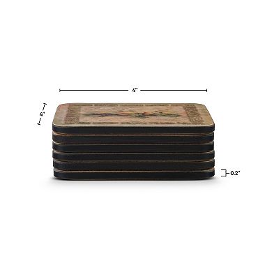 Pimpernel Tuscan Palette Coasters, Set Of 6