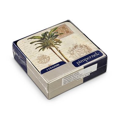 Pimpernel Vintage Palm Study Coasters, Set Of 6