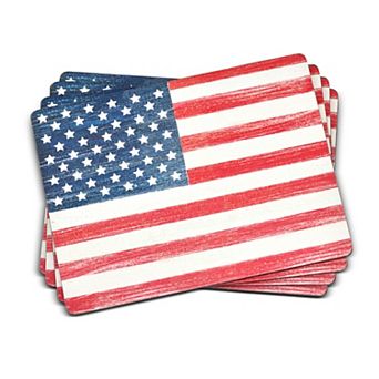 Pimpernel American Flag Placemats, Set Of 4