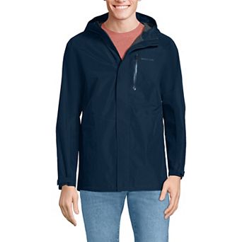Big & Tall Lands' End Waterproof Hooded Packable Rain Jacket