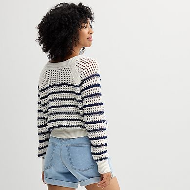 Women's Sonoma Goods For Life® Open Stitch Pullover