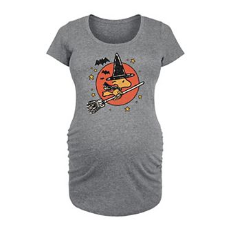 Maternity Peanuts Woodstock Witch Halloween Graphic Tee