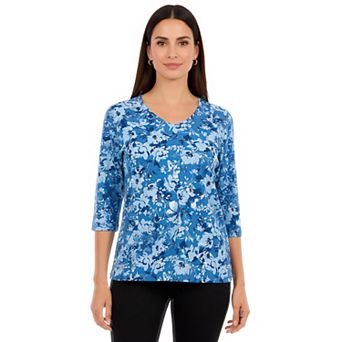 Jessica London Women's Plus Size Stretch Cotton V-Neck Tee