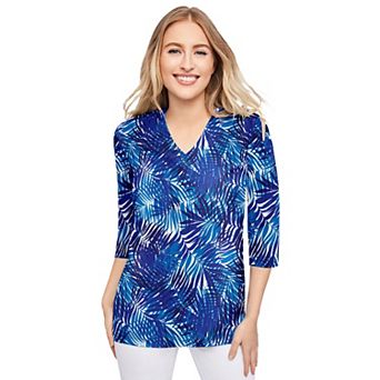 Jessica London Women's Plus Size Stretch Cotton V-Neck Tee