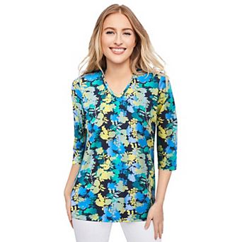 Jessica London Women's Plus Size Stretch Cotton V-Neck Tee