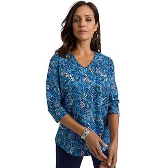 Jessica London Women's Plus Size Stretch Cotton V-Neck Tee