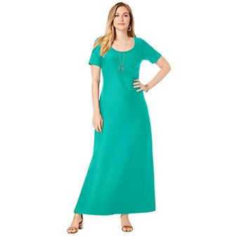 Jessica London Women's Plus Size Stretch Cotton T-shirt Maxi Dress
