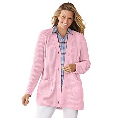Women s Pink Cardigan Sweaters Shop for Everyday Apparel Essentials Kohl s