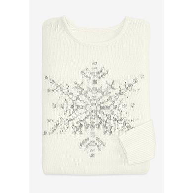 Woman Within Plus Size Holiday Motif Sweater