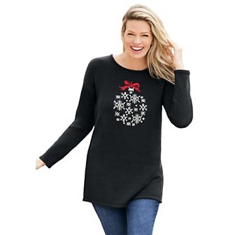 Woman Within Plus Size Motif Sweater