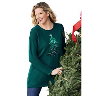 Woman Within Plus Size Motif Sweater