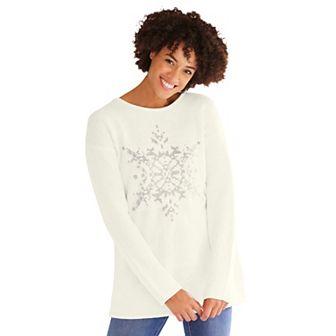 Woman Within Plus Size Motif Sweater