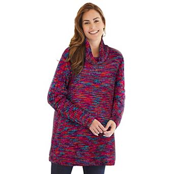 Woman Within Plus Size Chenille Cowlneck