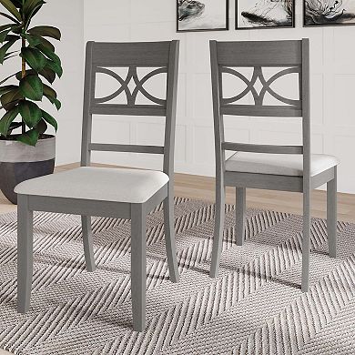 Minimalist Wooden Dining Chair With Warm Grey Cover