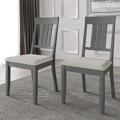 Wooden Dining Chair In Warm Grey Cover