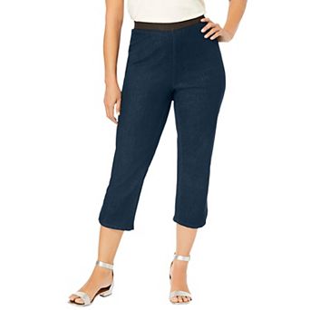 Jessica London Women's Plus Size Stretch Denim Crop Jeggings