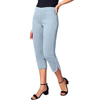 Jessica London Women's Plus Size Stretch Denim Crop Jeggings