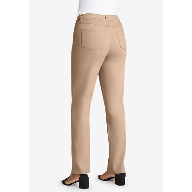 Jessica London Women's Plus Size Tall True Fit Stretch Denim Straight Leg Jean