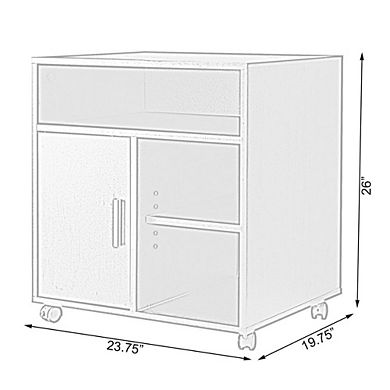 Printer Kitchen Office Storage Stand With Casters