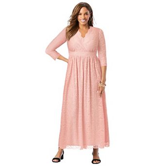 Jessica London Women's Plus Size Stretch Lace Maxi Dress