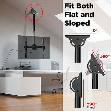 ProMounts Premium Ceiling TV Mount Fits Most 24-55 inch, Holds 110 lbs