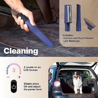 ONE Premium Pet Grooming Vacuum Kit & Dog Clippers & Dog Brush for Shedding