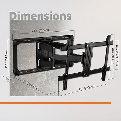 ProMounts Premium  Articulating/Full Motion TV Wall Mount for 37" to 100" Screens up to 150 lbs.