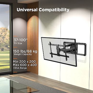 ProMounts Premium  Articulating/Full Motion TV Wall Mount for 37" to 100" Screens up to 150 lbs.