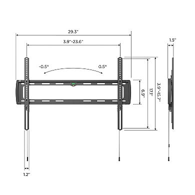 ProMounts Premium Flat / Fixed TV Wall Mount for 37" to 110" TVs Up to 143lbs