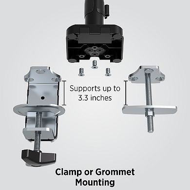 ProMounts Articulating Desktop Monitor Arm With Gas Spring, Holds up to 17.6 lbs