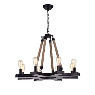 Greenville Signature 8-Light Candle Style Wagon Wheel Chandelier