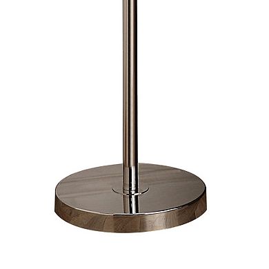 67 Inch Floor Lamp, Modern Globe Glass Shade, Round Metal Base, Nickel