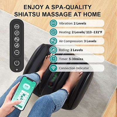 Nekteck Smart Shiatsu Foot Massager for Circulation and Pain
