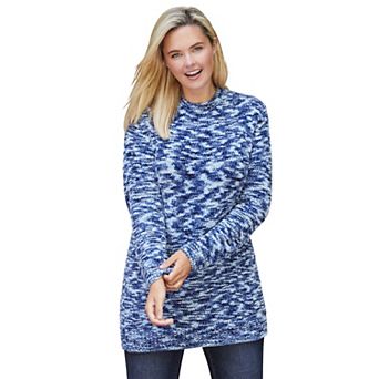 Woman Within Plus Size Crewneck Chenille Sweater