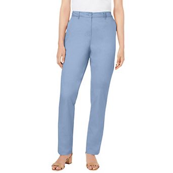 Jessica London Women's Plus Size Stretch Cotton Chino Straight-Leg Pant