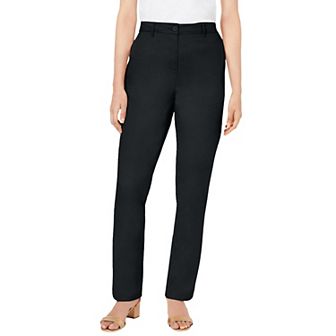 Jessica London Women's Plus Size Stretch Cotton Chino Straight Leg Pant