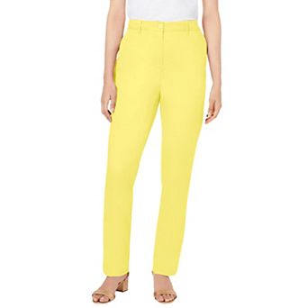 Jessica London Women's Plus Size Petite Stretch Cotton Chino Straight Leg Pant