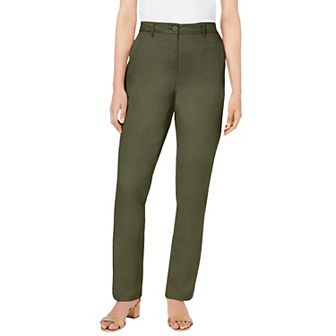 Jessica London Women's Plus Size Petite Stretch Cotton Chino Straight Leg Pant